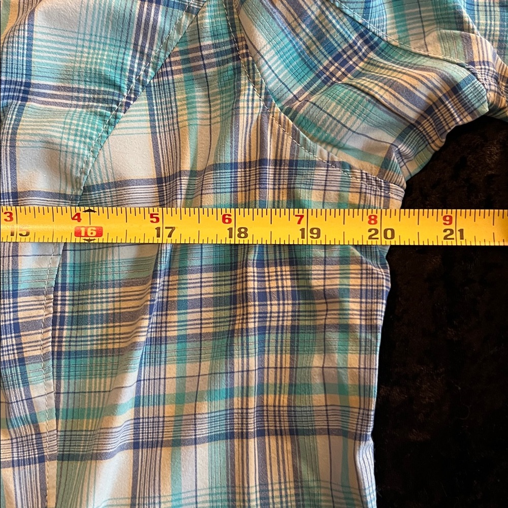 Duluth Trading Company - Blue Plaid Button-Up Shirt - Picture 8 of 8
